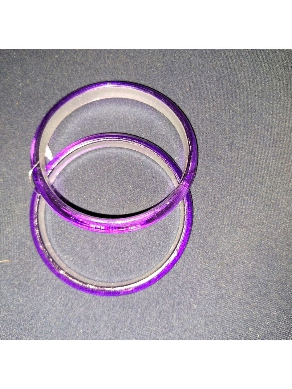 Purple Plastic Bangles Set of 2